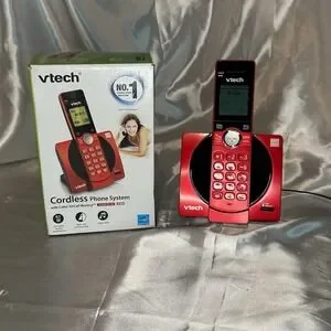 vtech | Networking | Vtech Cordless Phone System Wcaller Idcs69916 Red ...